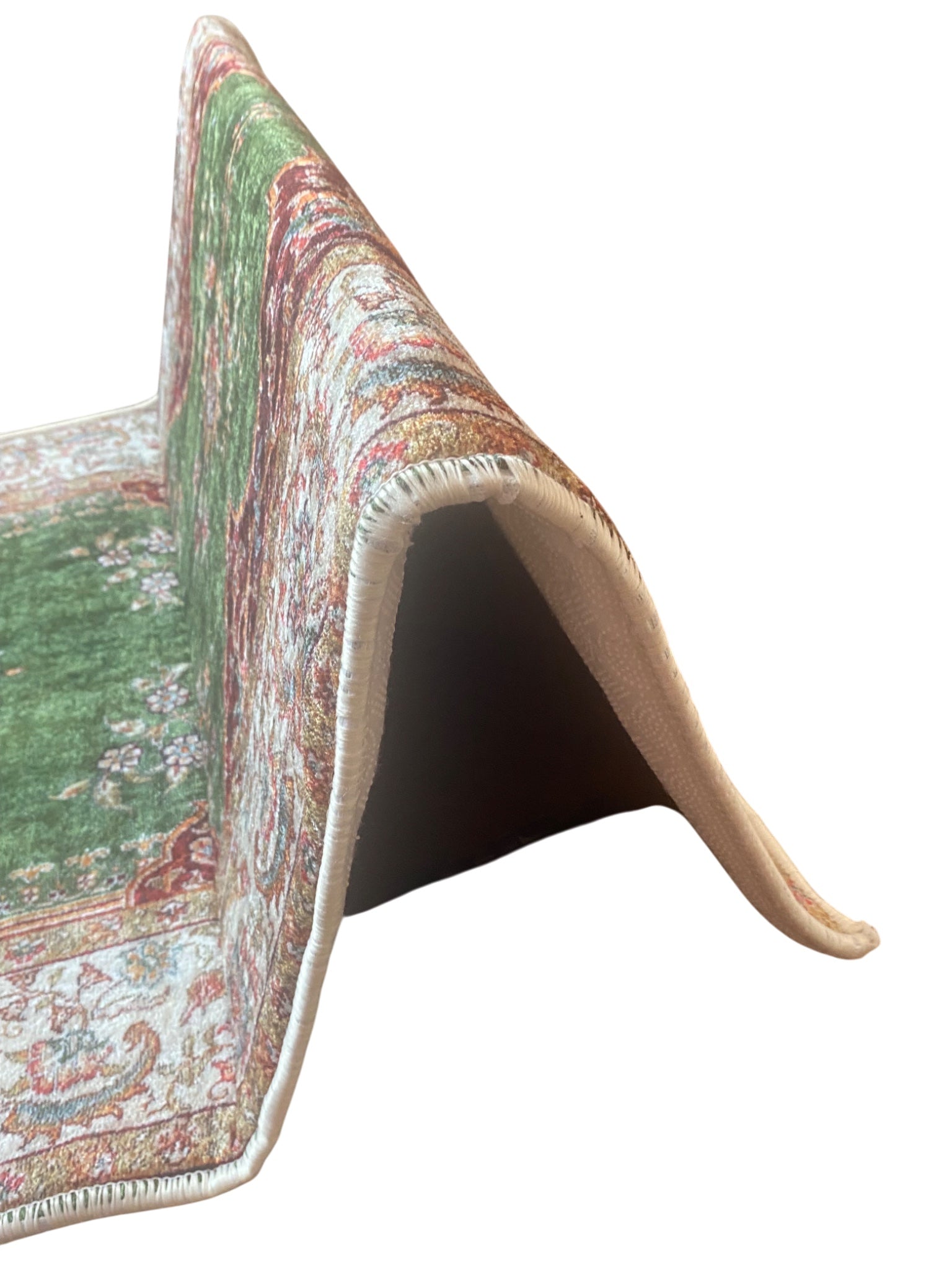 Sırt Destekli Katlanabilir Ortopedik Seyahat Seccade – Süngerli, Diz Ağrıtmaz