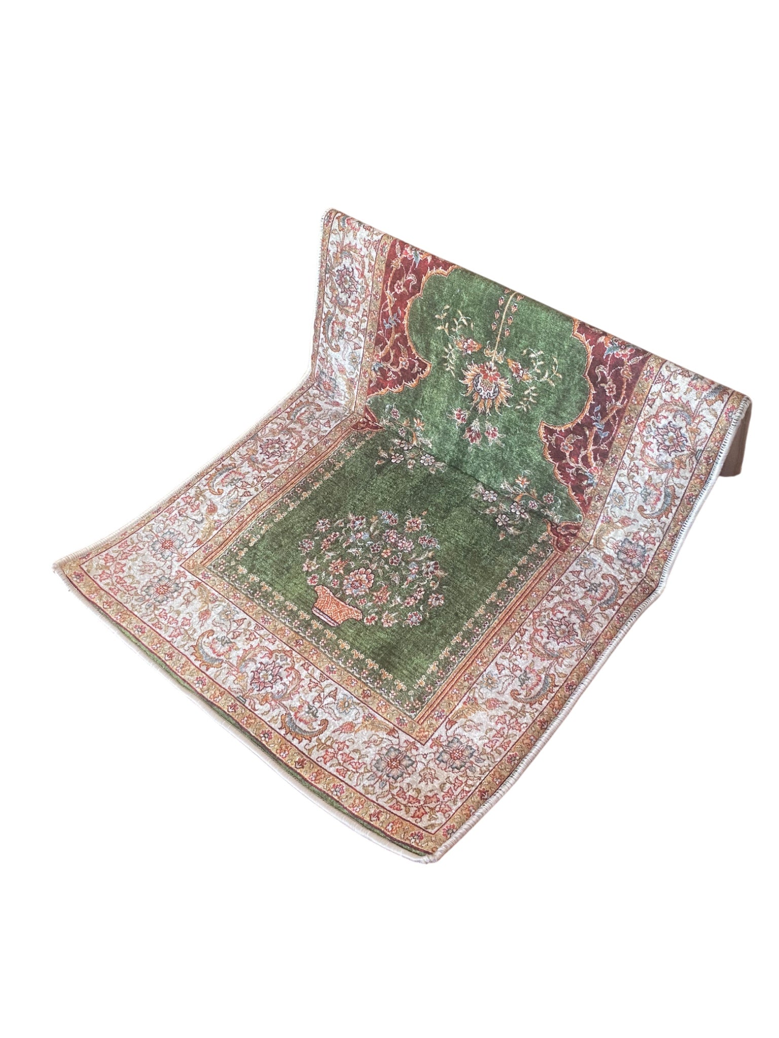 Sırt Destekli Katlanabilir Ortopedik Seyahat Seccade – Süngerli, Diz Ağrıtmaz