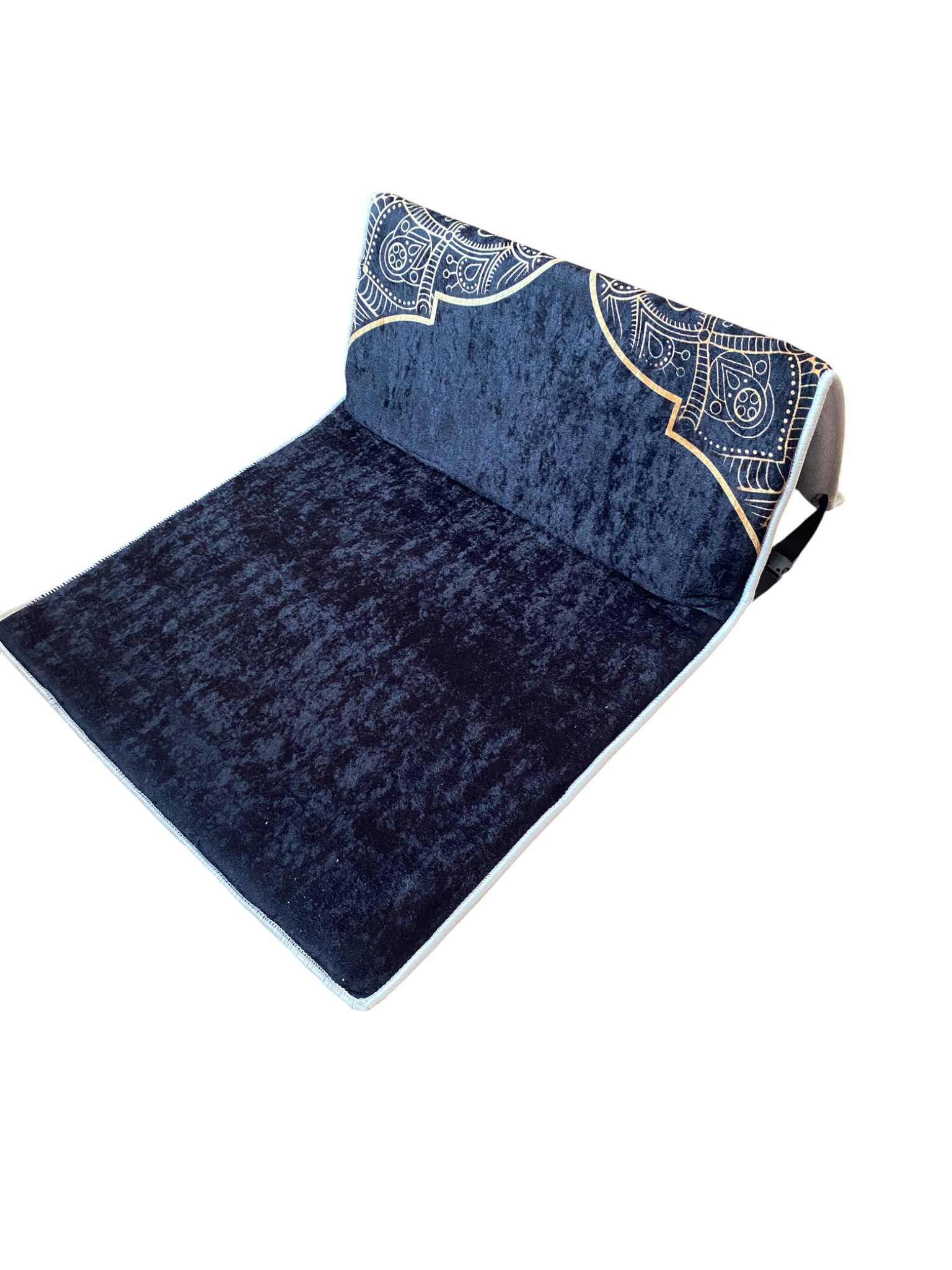 Sırt Destekli Katlanabilir Ortopedik Seyahat Seccade – Süngerli, Diz Ağrıtmaz, Ortopedik