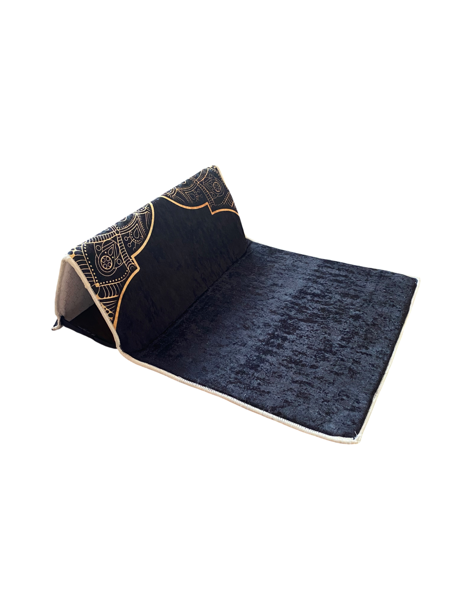 Sırt Destekli Katlanabilir Ortopedik Seyahat Seccade – Süngerli, Diz Ağrıtmaz, Ortopedik