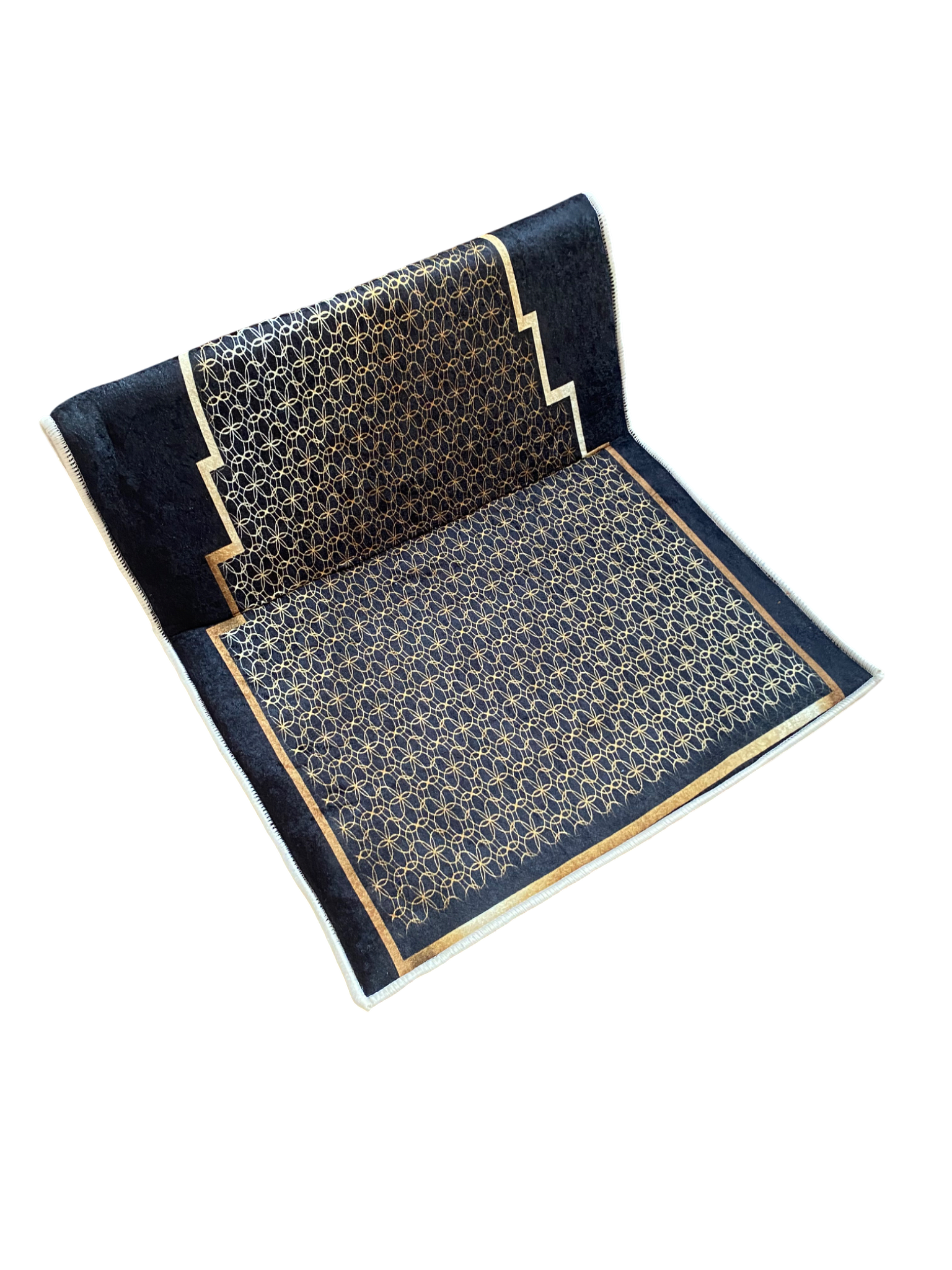 Sırt Destekli Katlanabilir Ortopedik Seyahat Seccade – Süngerli, Diz Ağrıtmaz