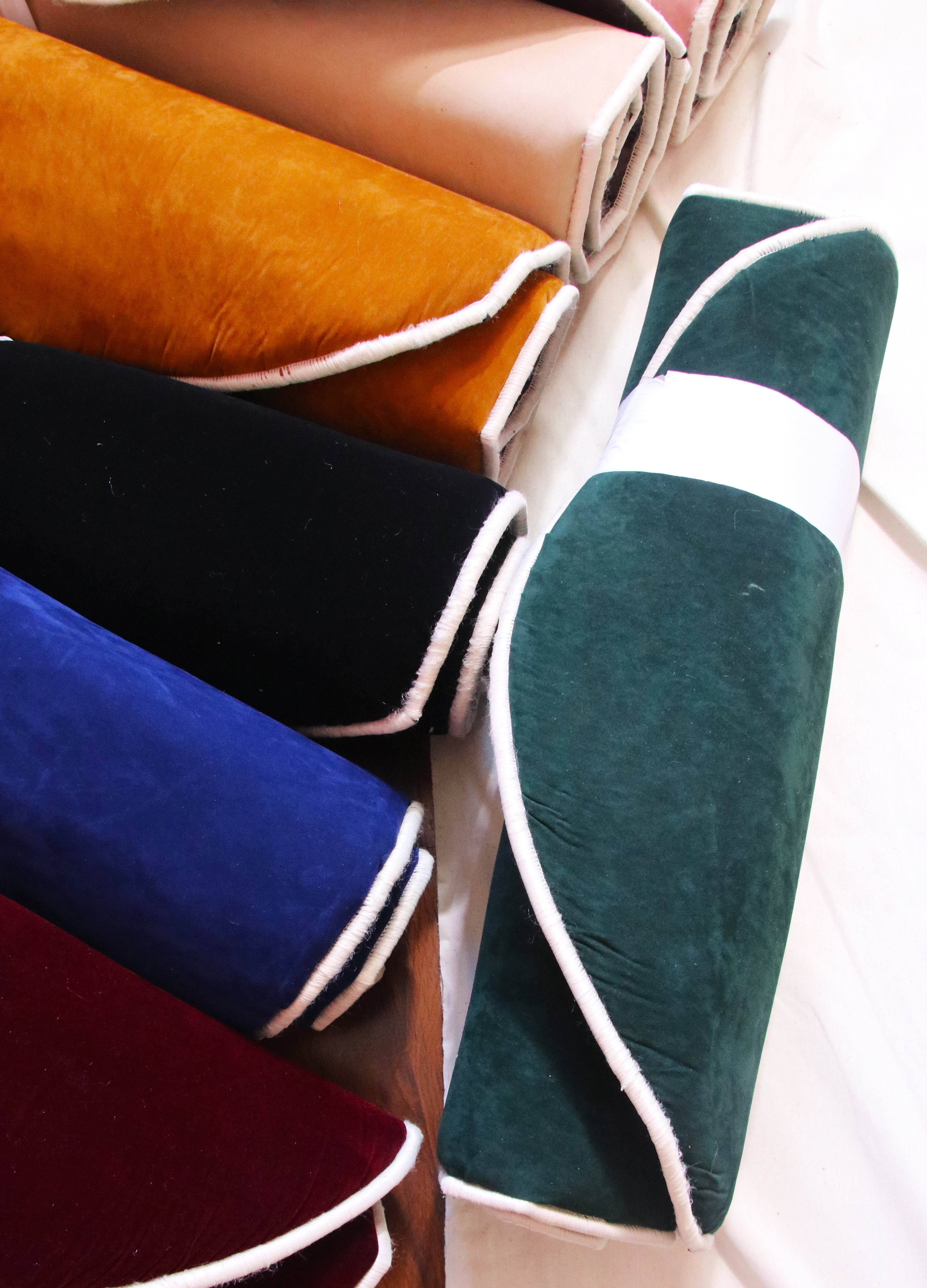 İsme Özel 3 CM Süngerli Kadife Ortopedik Seccade Minimal Yeşil - Carpetella