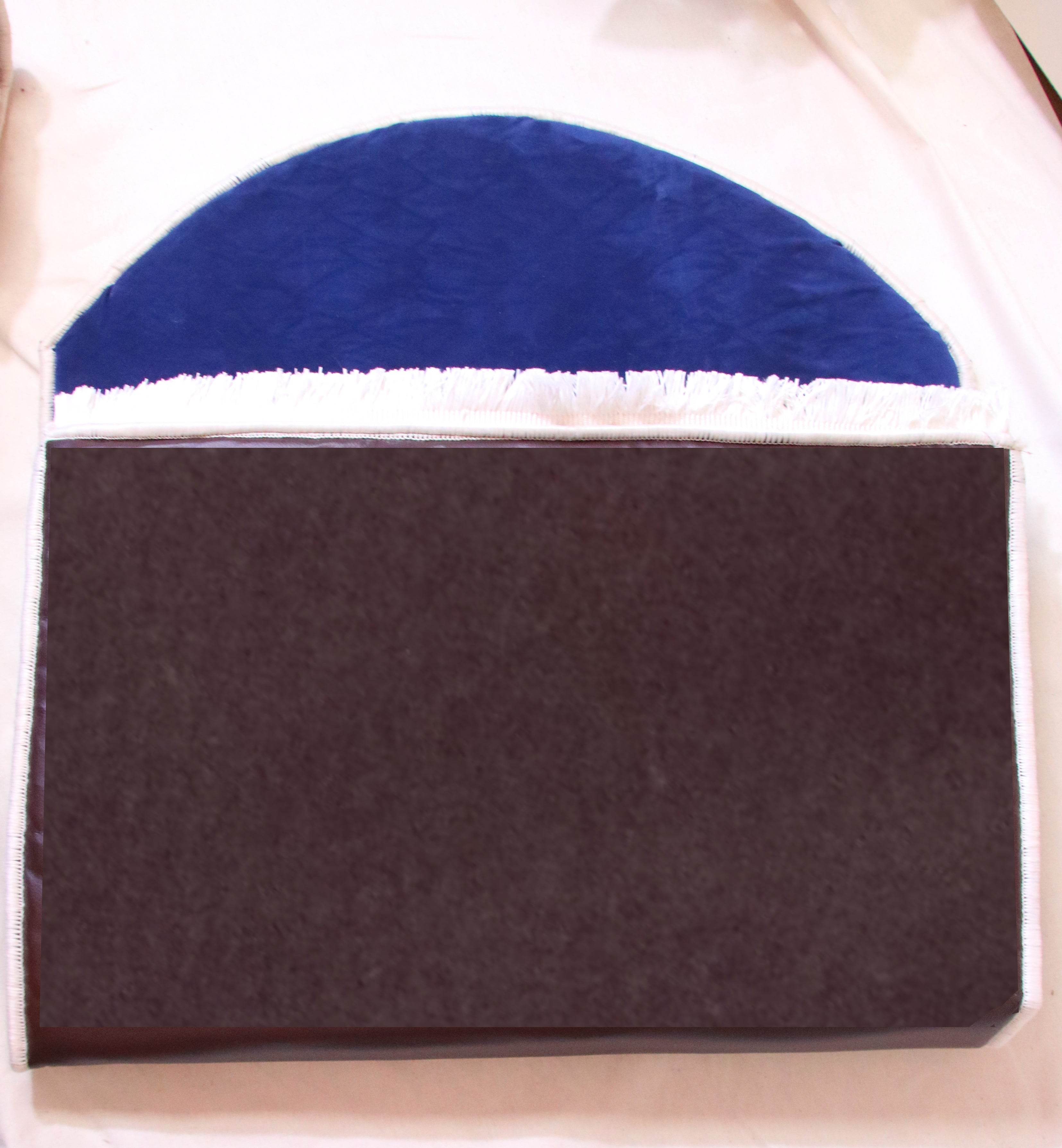 Düz Renk Desensiz Lacivert Kadife Seccade Ortopedik 3 CM Süngerli - Carpetella