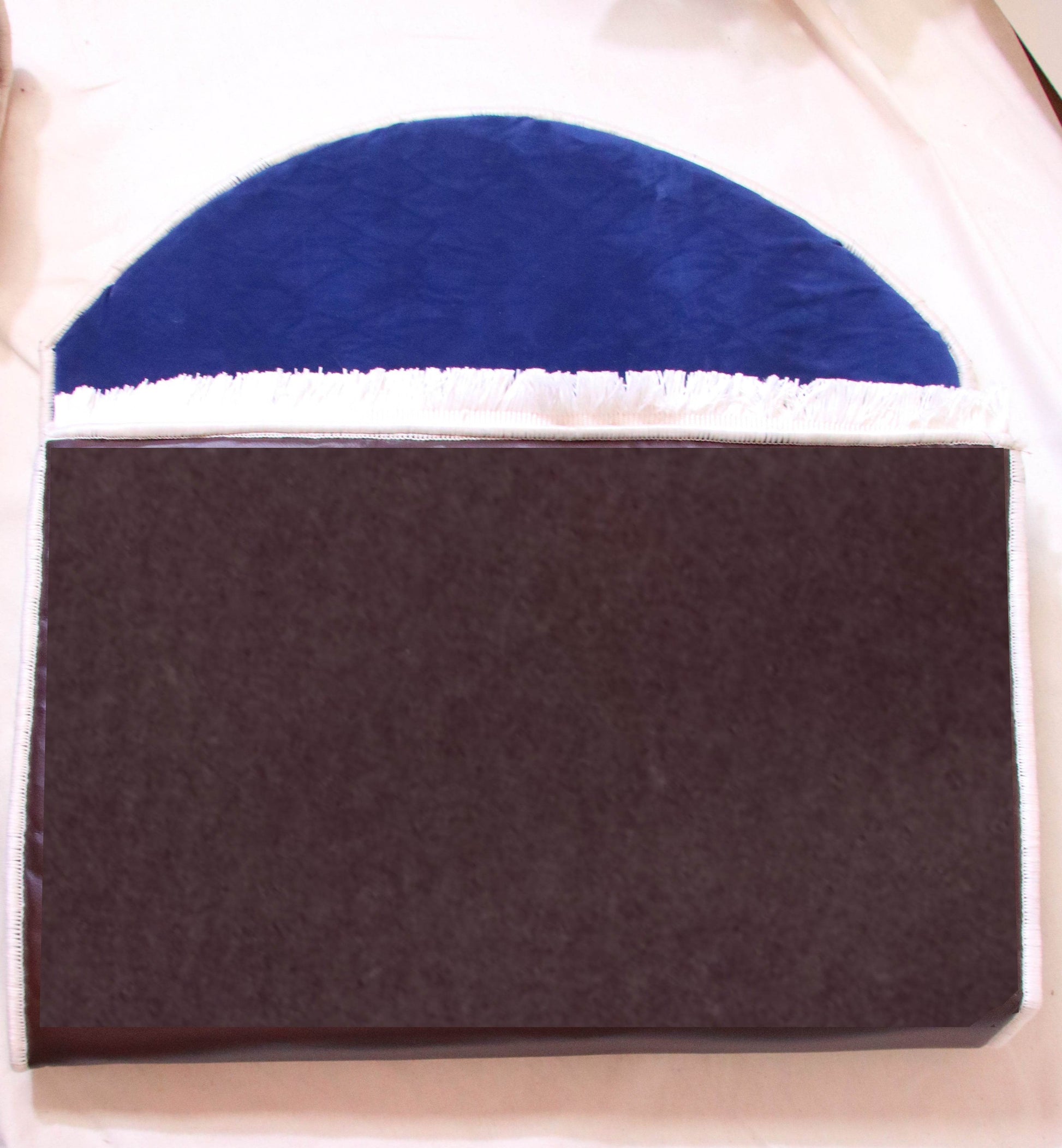 İsme Özel 3 CM Süngerli Kadife Ortopedik Seccade Minimal Lacivert - Carpetella