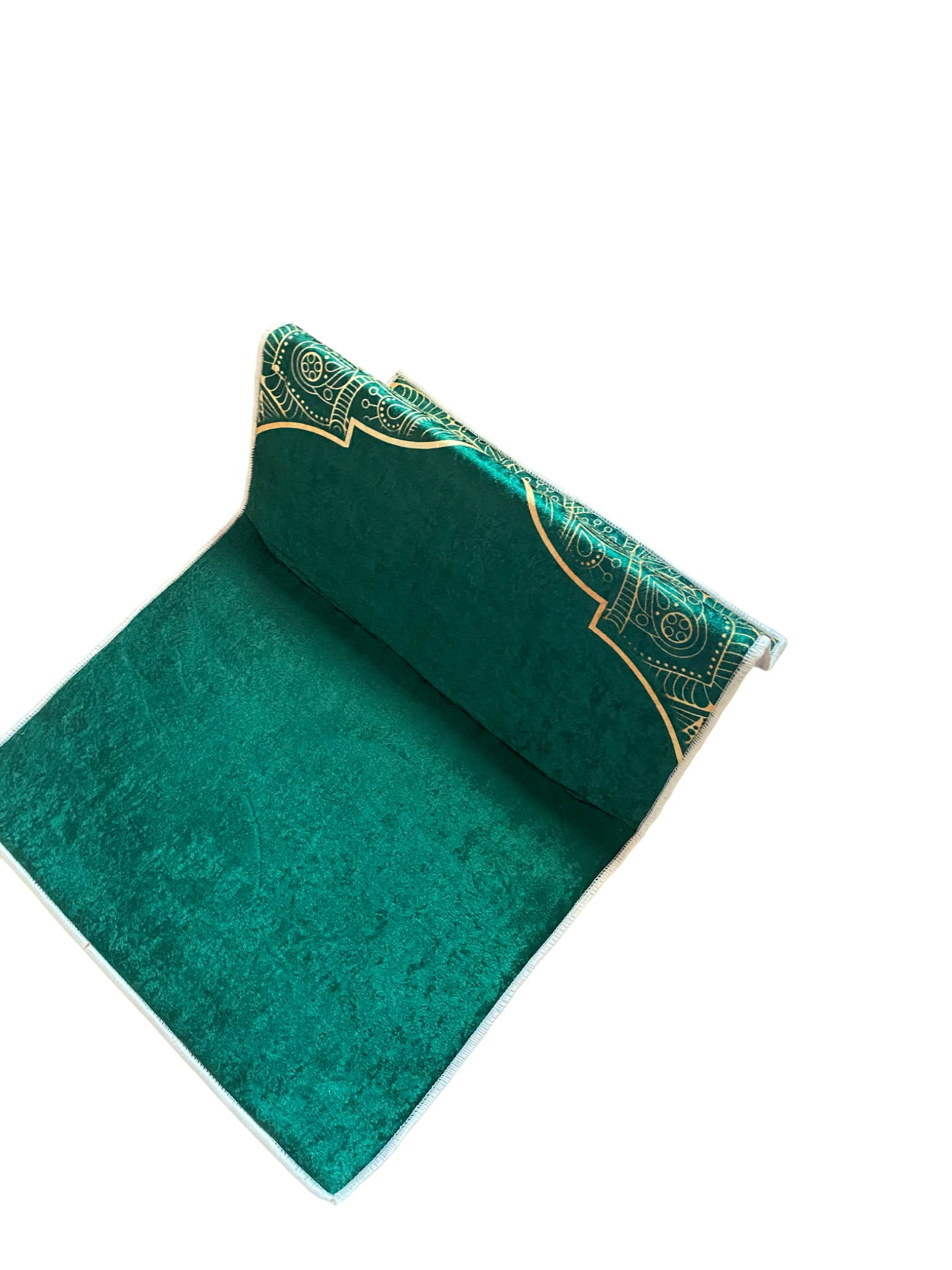 Sırt Destekli Katlanabilir Ortopedik Seyahat Seccade – Süngerli, Diz Ağrıtmaz