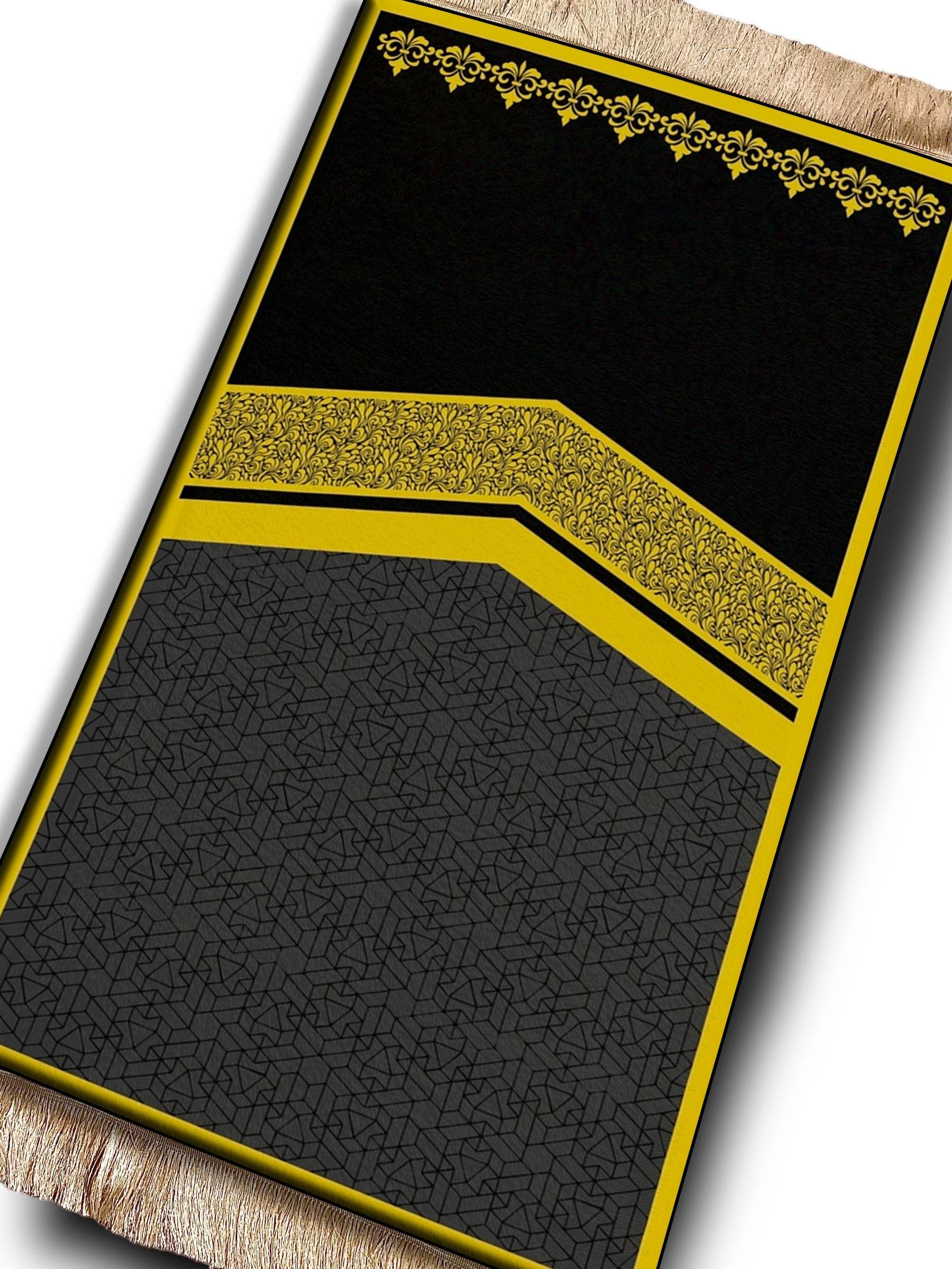 Gold Kabe Keten Astarlı Kadife Seccade - 70x120cm - Carpetella