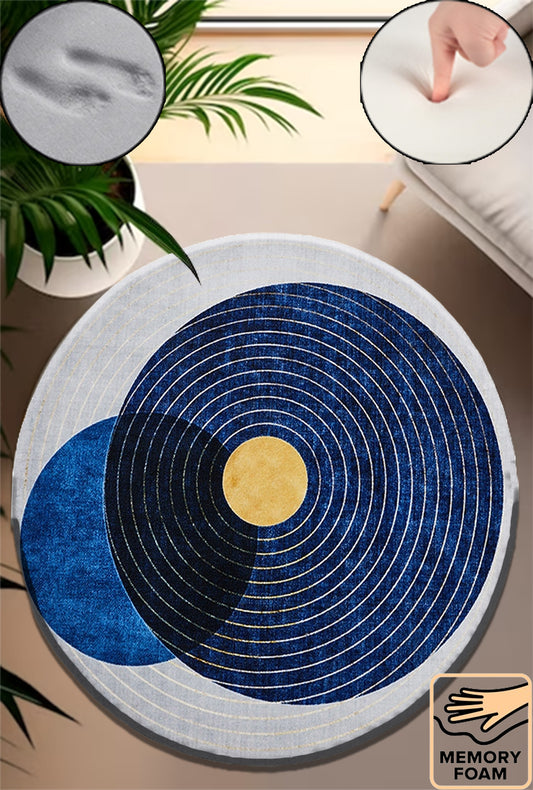 Round Circle Home Decor Area Carpet Rug Foam Padded Soft Thick