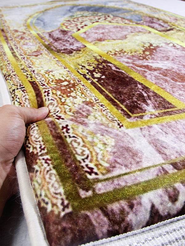 İsme Özel 3 CM Süngerli Ortopedik Seccade – Kaymaz Kadife 70x120cm - Carpetella