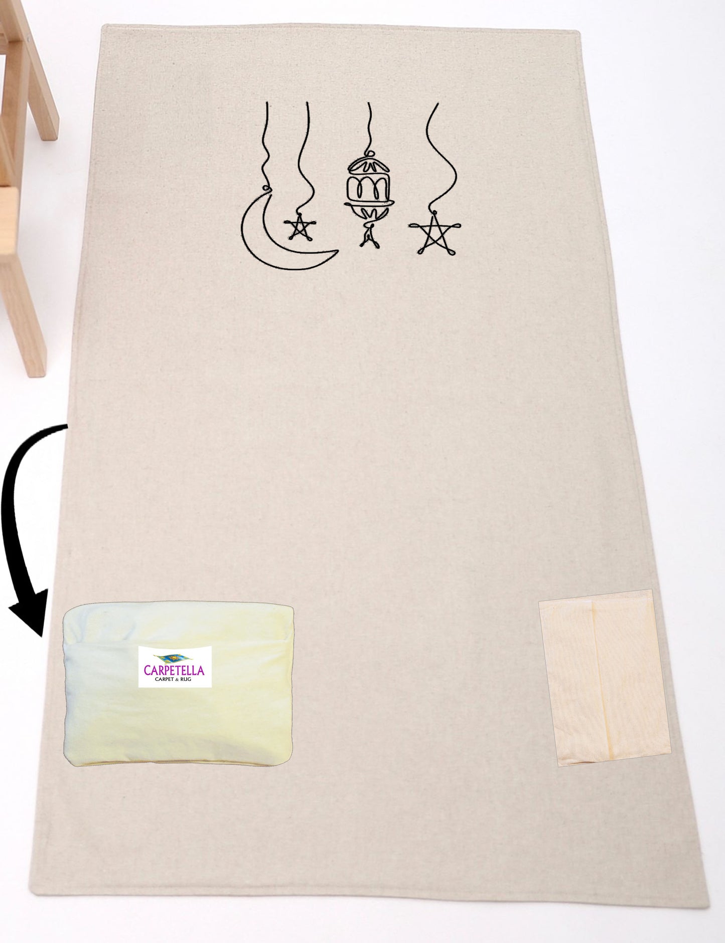 Portable Travel Pocket Prayer Rug Bag Transforming Light Slim Satin Minimalist Praying Sejadah Janamaz