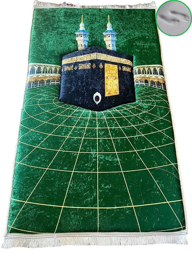 3 CM Süngerli Ortopedik Seccade - Yeşil Gold Ortopedik Kadife - Carpetella