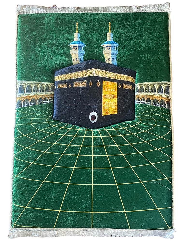 3 CM Süngerli Ortopedik Seccade - Yeşil Gold Ortopedik Kadife - Carpetella