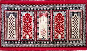 Prayer Rug - Multi-Person Janamaz Sajada for Family or Mosque - Large Gathering & Group Praying Carpet