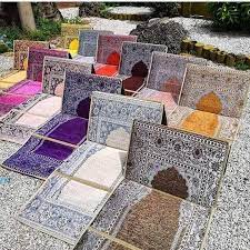 Lean Back Back Support Foldable Prayer Rug Mat Foam Padded Praying Mat