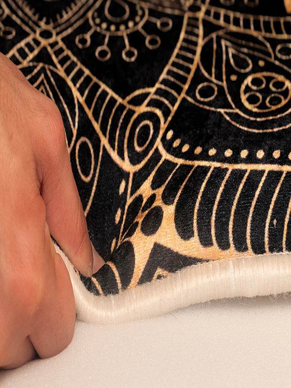 Siyah İsme Özel 3 CM Süngerli Ortopedik Seccade - Carpetella