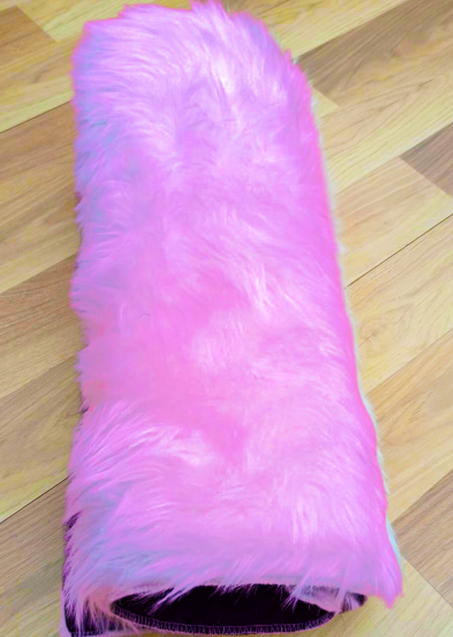 3.5 CM (1.4 INCH) Foam Padded Plush Fur Shaggy Pink Prayer Rug Mat Praying Carpet Islamic Luxury Sejadah Janamaz