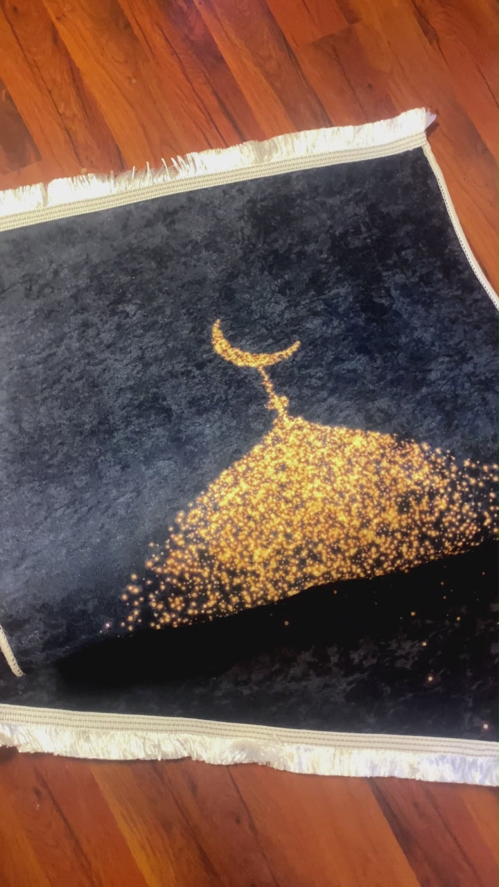 Videoyu yükle: İsme Özel Sade Gold Keten Astarlı Lüks Seccade