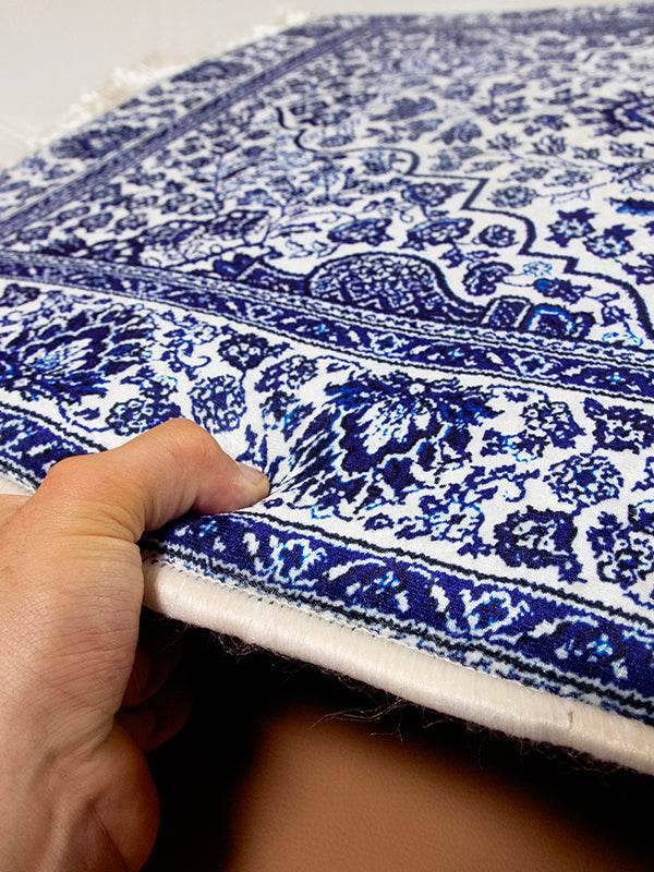 Mavi İsme Özel 3 CM Süngerli Ortopedik Seccade - Carpetella