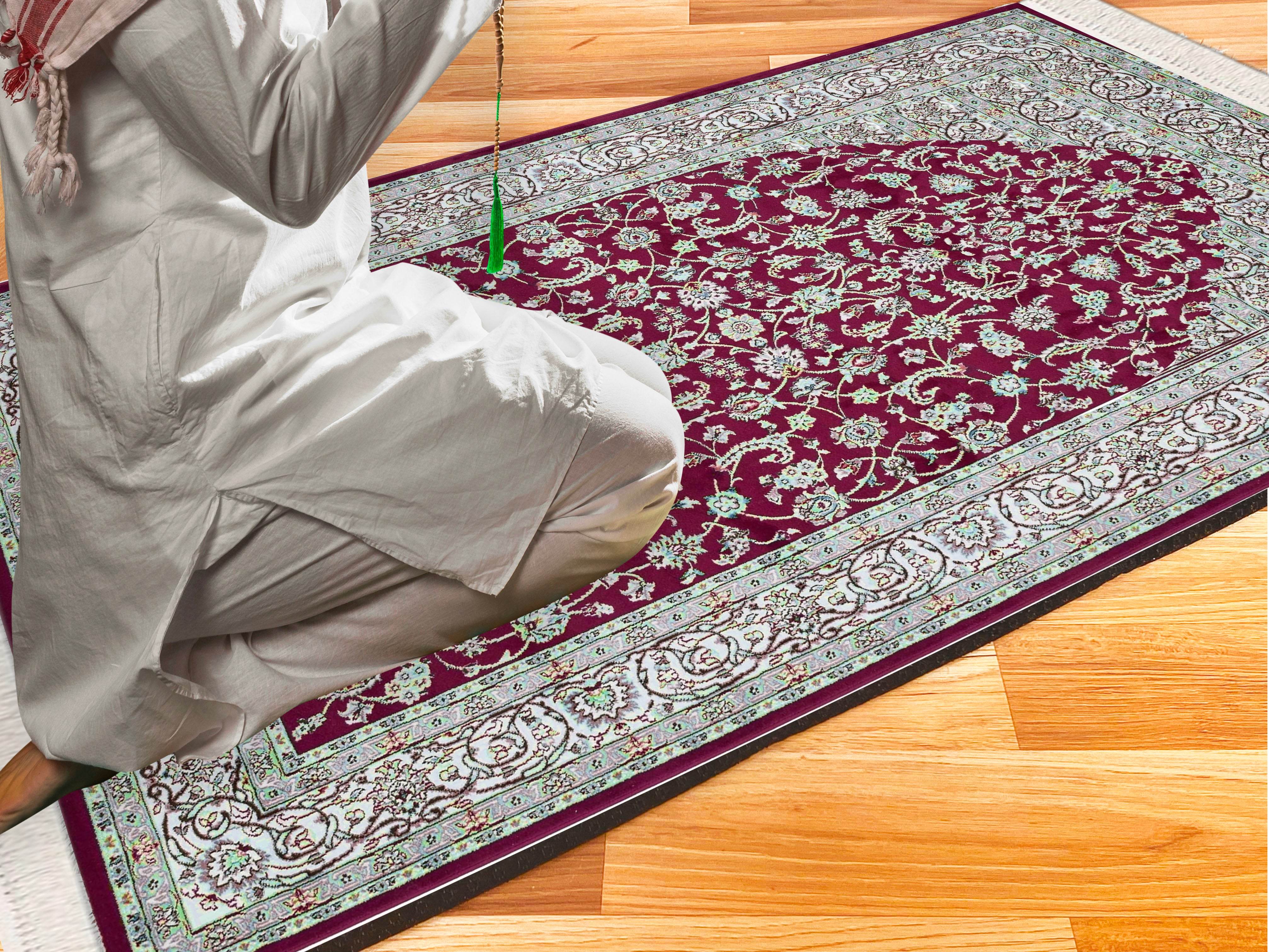 İsme Özel Tebriz Desen Keten Astarlı Lüks Seccade - Carpetella