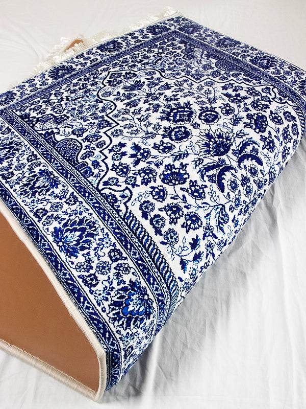 Mavi İsme Özel 3 CM Süngerli Ortopedik Seccade - Carpetella